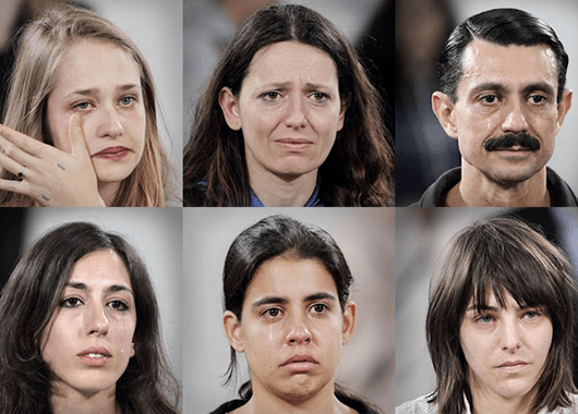 Reactions of sitters as captured by photographer Marco Anelli and compiled in the book "Portraits in the Presence of Marina Abramovic" (Source: Marco Anelli/Hyperallergic)
