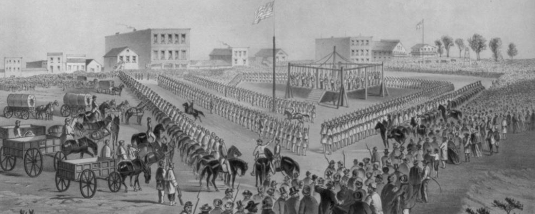 Execution of the 38 Sioux Indians (Source: Library of Congress/Wikimedia Commons)