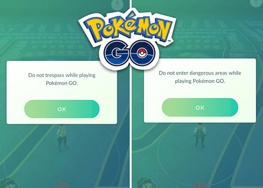 Pokémon GO warnings (Source: Niantic/TMZ)