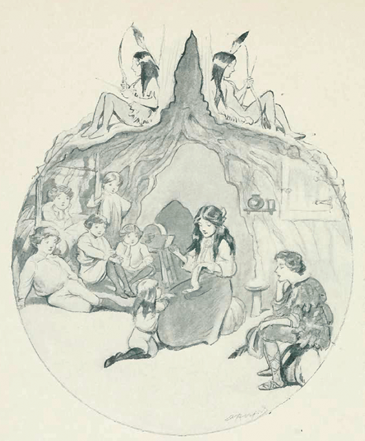An illustration by Oliver Herford of Wendy Darling (Source: Wikimedia Commons)
