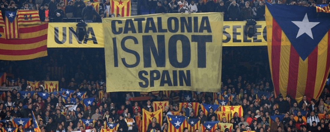 Sign supporting Catalan independence during El Clásico (Source: Sigma Live)