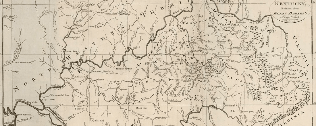 1792 Map of Kentucky (Source: Antique Prints Blog)