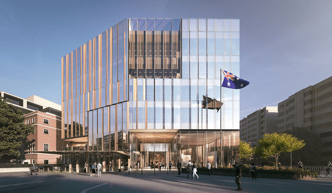 Artist rendering of new Embassy of Australia (Source: Dezeen)