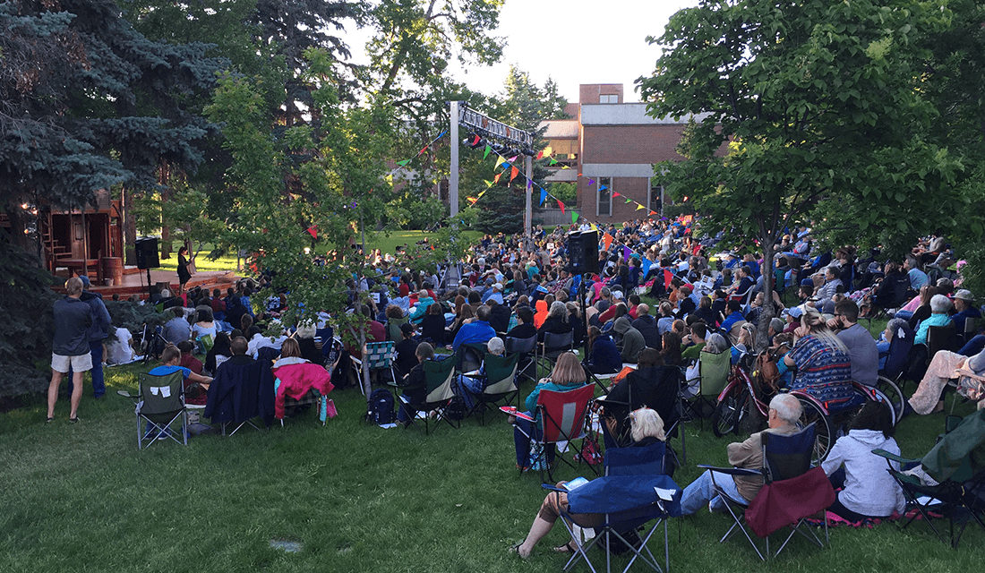 The audience at a performance for "Macbeth" in Bozeman, Montana (Source: Michael Donnay)