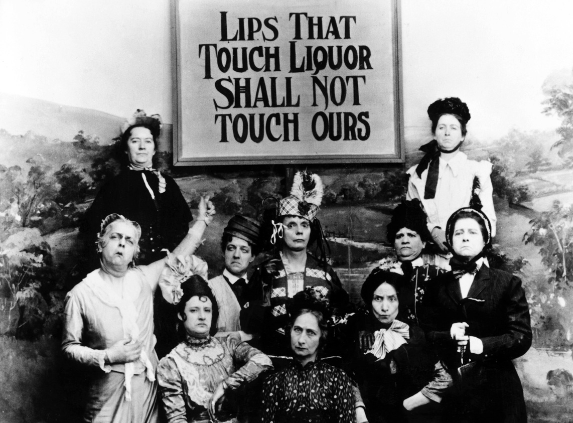 Still from the 1901 movie "Kansas Saloon Smashers," satirizing woman teetotalers (Source: Wikimedia Commons) 