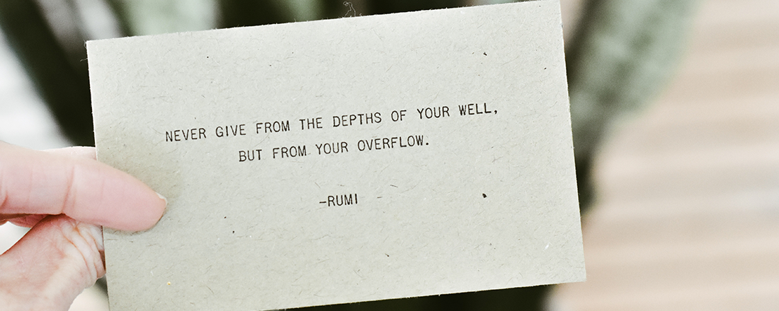 Rumi Poem on Card