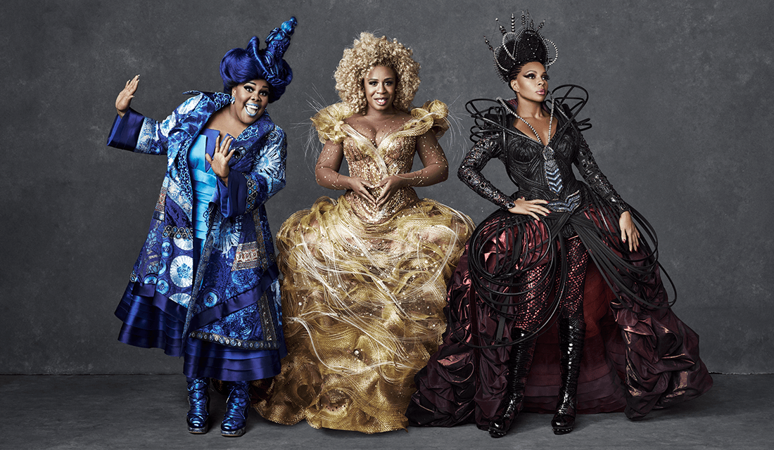 Amber Riley, Uzo Aduba, and Mary J. Blige as Addepearle, Glinda, and Evillene respectively, from "The Wiz Live!" (Source: Paul Gilmore/NBC)
