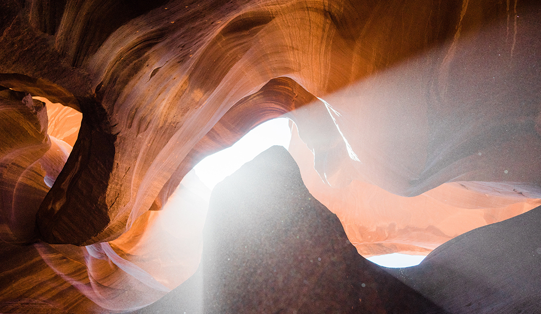 Light Going Through Antelope Canyon