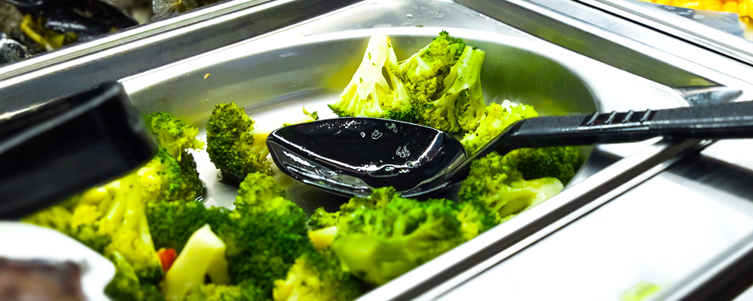 Broccoli in Lunch Tray